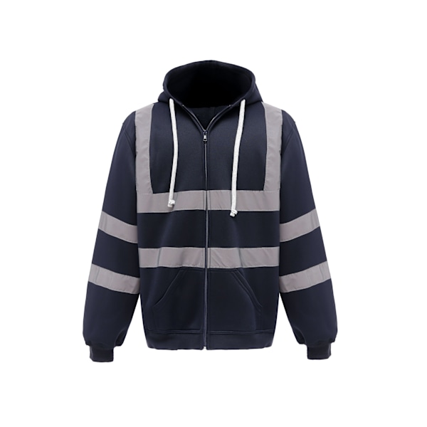 Yoko Hi-Vis Full Zip Hoodie M Marinblå Navy Blue M