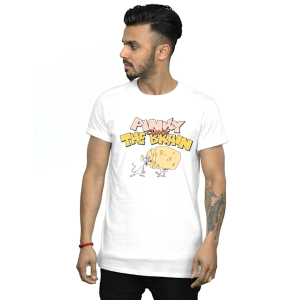 Animaniacs Herr Pinky And The Brain Cheese Head T-shirt S Vit White S