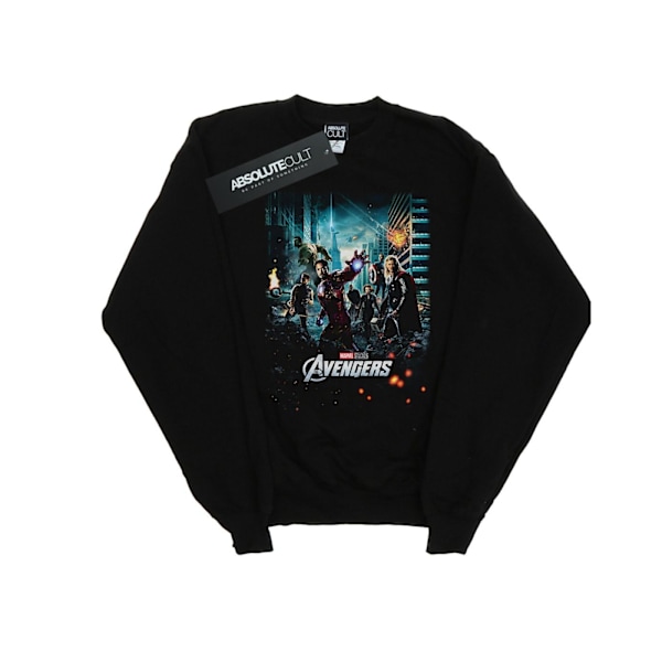 Marvel Studios Girls The Avengers Poster Sweatshirt 7-8 år B Black 7-8 Years