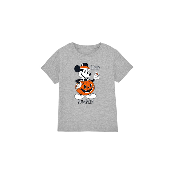 Disney Barn/Barn Hello Pumpkin Musse Pigg T-Shirt 7-8 År Sport Heather 7-8 Years