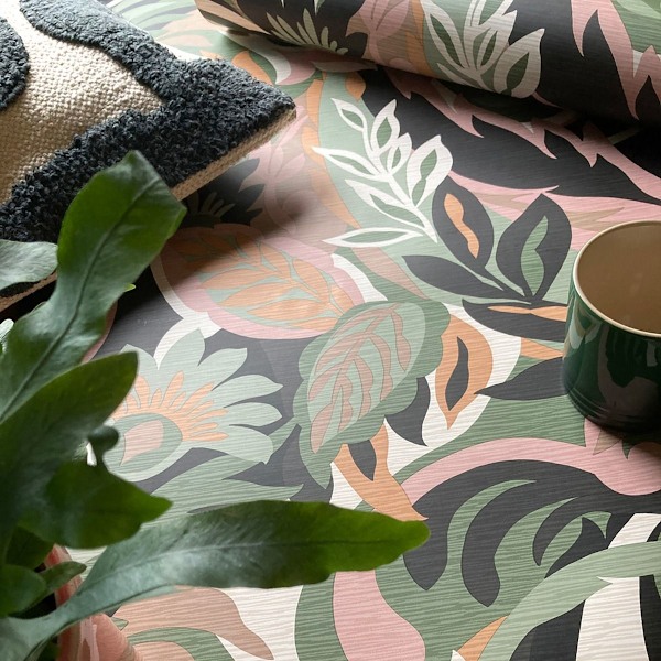 Belgravia Casa Leaf Tapet 10m x 53cm Blush/Sage Green Blush/Sage Green 10m x 53cm