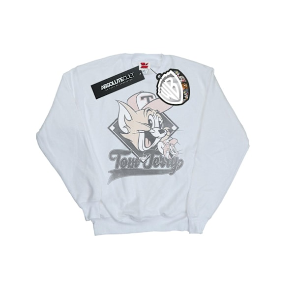 Tom och Jerry Pojkar Baseball Caps Sweatshirt 7-8 År Vit White 7-8 Years