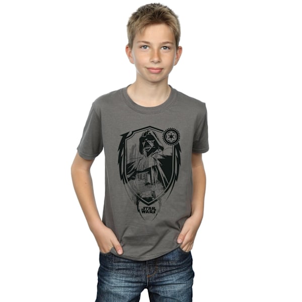 Star Wars Boys Darth Vader Shield T-shirt 12-13 år Charcoal Charcoal 12-13 Years