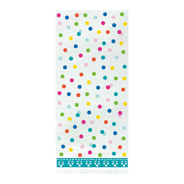 Unika födelsedagspåsar i cellofan med konfetti för fest (paket med 2 Multicoloured One Size
