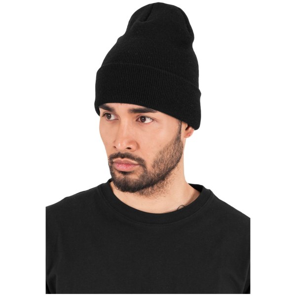 Flexfit Unisex Long Knit Beanie One Size Svart Black One Size