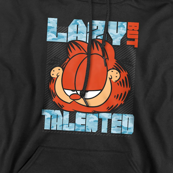 Garfield Herr Lazy But Talented Hoodie M Svart Black M
