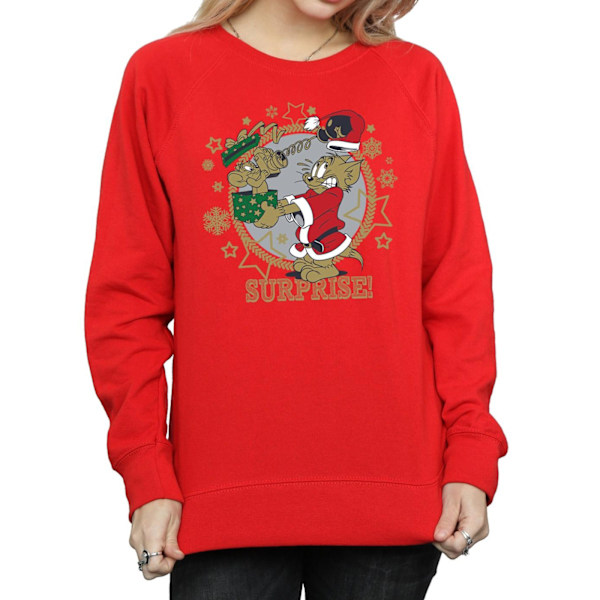 Tom And Jerry Dam/Damer Jul Överraskning Sweatshirt XL Röd Red XL