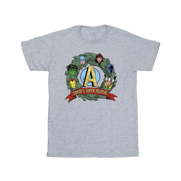 Marvel Herr Santa´s Super Helpers T-Shirt S Marinblå Navy Blue S