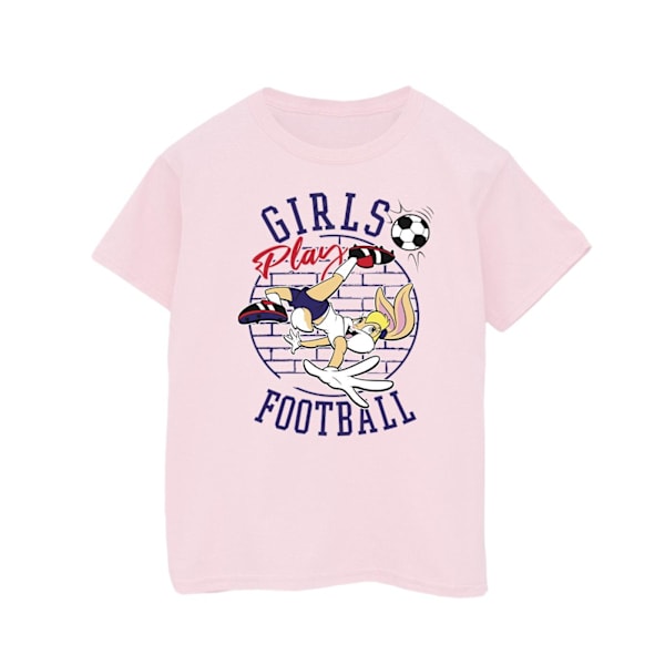 Looney Tunes Girls Lola Bunny Girls Spela Fotboll Bomull T-Shir Baby Pink 12-13 Years