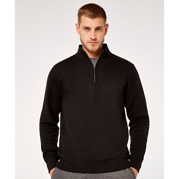 Kustom Kit Herr Quarter Zip Sweatshirt XL Svart Black XL