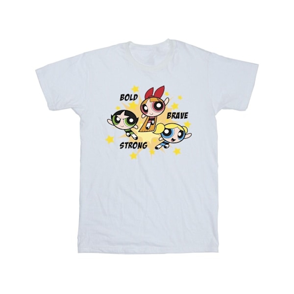 Powerpuffpinglorna Pojkar Flickor Djärva Modiga Starka T-shirt 12-13 White 12-13 Years