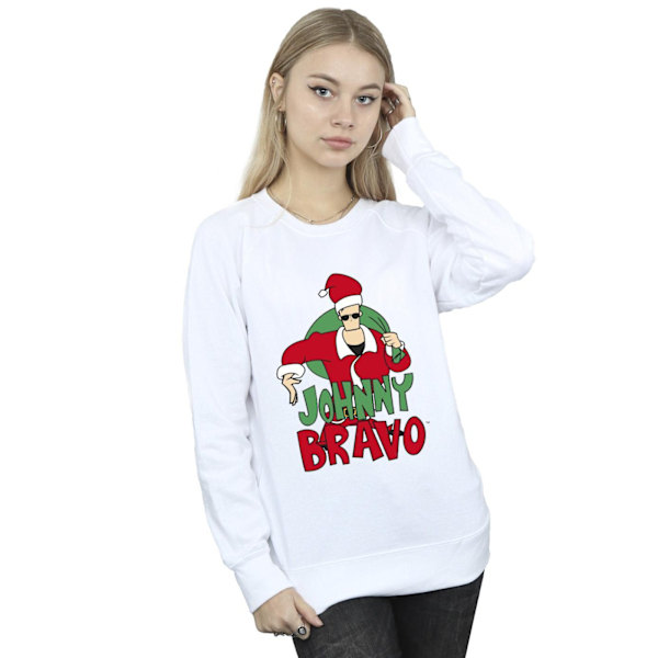 Johnny Bravo Dam/Damer Johnny Christmas Sweatshirt XL Vit White XL