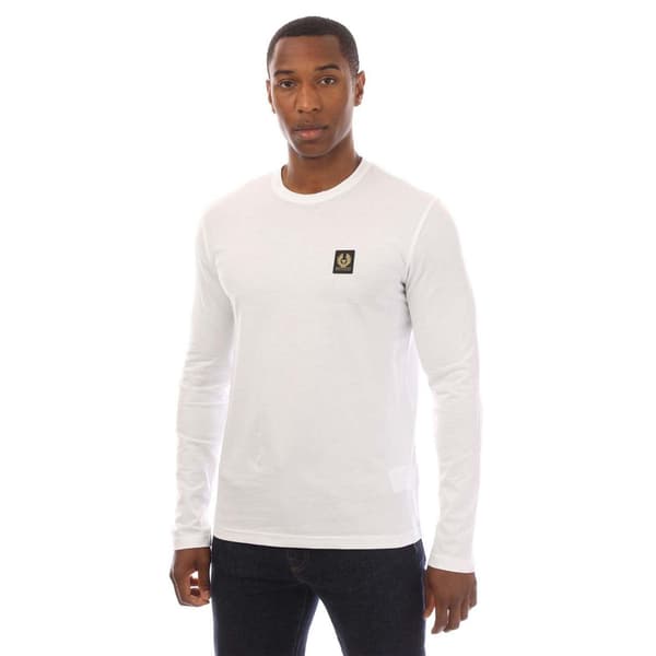Belstaff Långärmad T-shirt för män S Vit White S