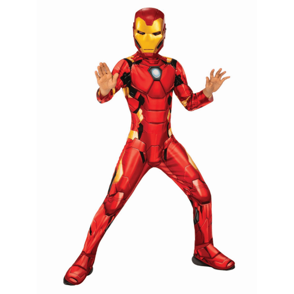 Avengers barn/barn Iron Man set 7-8 år rött/guld Red/Gold 7-8 Years