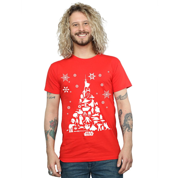 Star Wars Julgran T-shirt för män 4XL Röd Red 4XL