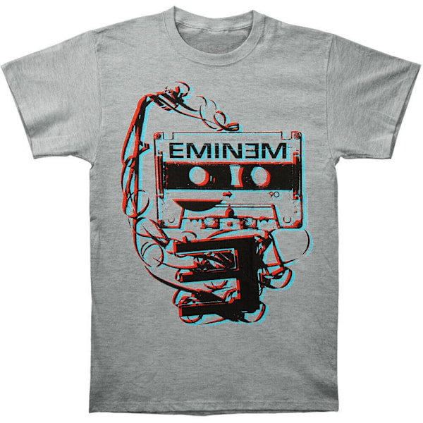Eminem Unisex Adult Tape T-Shirt XL Grå Grey XL