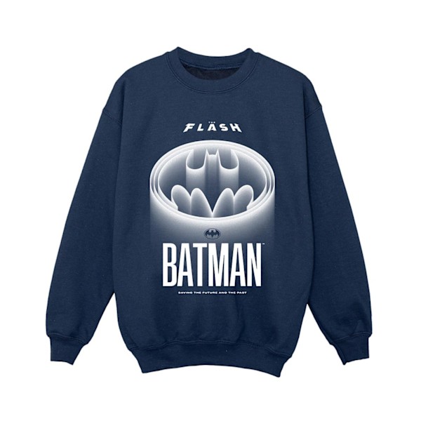 DC Comics Pojkar The Flash Batman Vit Logotyp Sweatshirt 7-8 År Navy Blue 7-8 Years