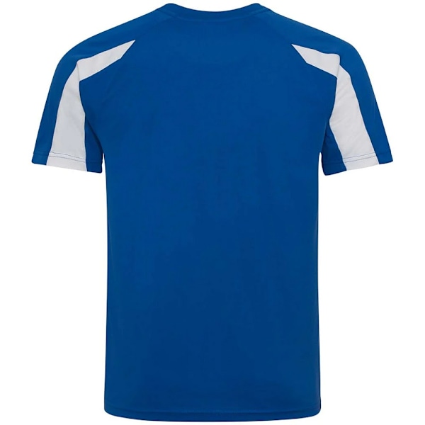 AWDis Cool Herr Kontrast Fukttransporterande T-shirt XL Royalblå Royal Blue/Arctic White XL