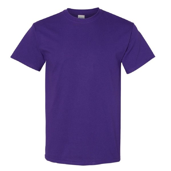 Gildan Herr kraftig bomull kortärmad T-shirt S Lila Purple S