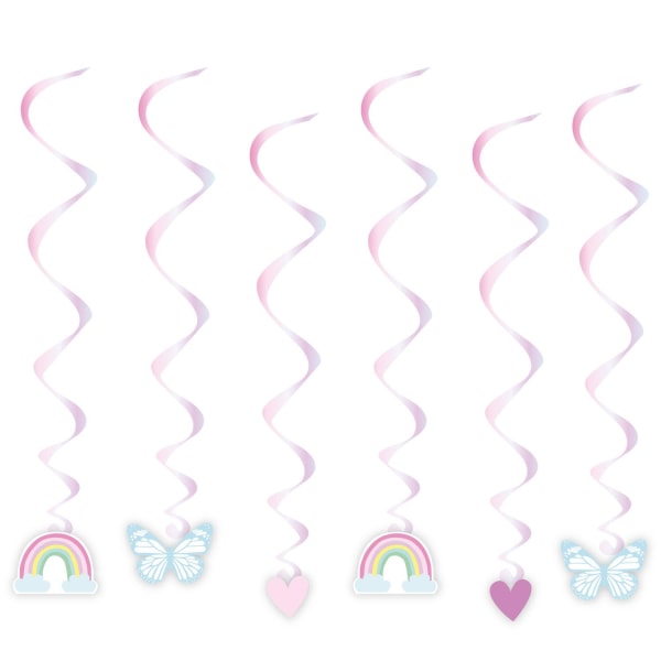 Amscan Fairy Princess Streamers (Pack med 6) One Size Rosa/Blå Pink/Blue One Size