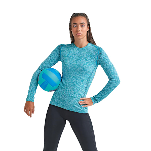 TriDri Dam/Kvinnor Sömlös 3D Passform Multi Sport Performance Zi Turquoise M