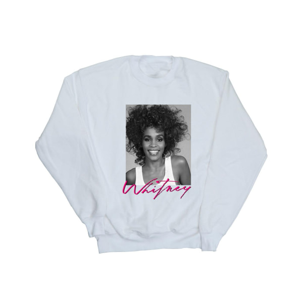 Whitney Houston Smile Photograph Sweatshirt för kvinnor/damer S Whi White S