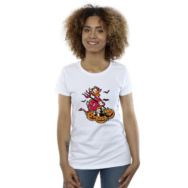 Disney Dam Donald Duck Devil Bomulls-T-shirt XL Vit White XL