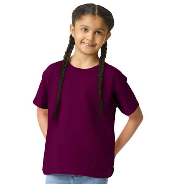Gildan Softstyle T-shirt för barn 12-13 år, mörkröd Maroon 12-13 Years