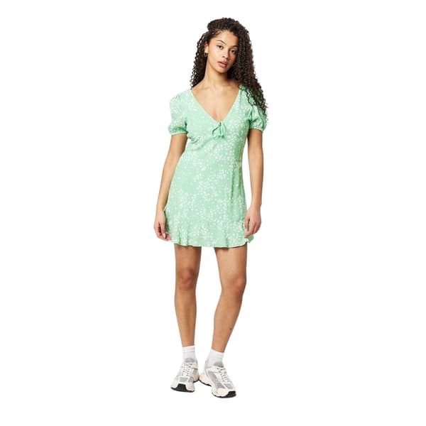 Jack Wills Dam Ditsy Blommig Miniklänning 14 UK Grön Green 14 UK