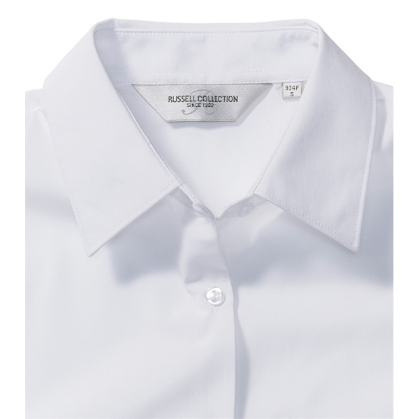 Russell Collection Dam/Kvinnor Långärmad Skjorta 4XL Vit White 4XL