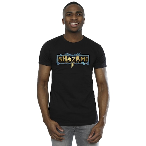 DC Comics Herr Shazam Fury Of The Gods Gyllene Logotyp T-shirt M Svart Black M