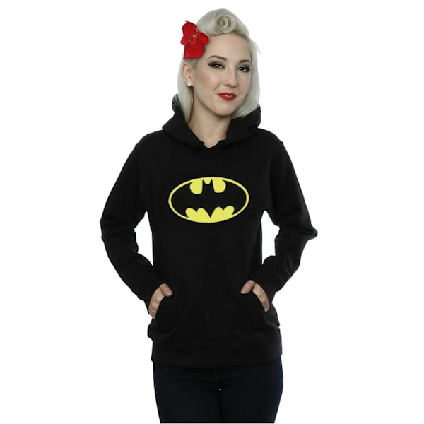 DC Comics Dam/Kvinnor Batman Logo Hoodie XXL Svart Black XXL