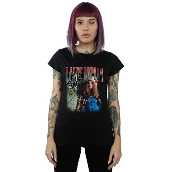 Janis Joplin Dam/Kvinnor Baron Homage Bomull T-shirt M Svart Black M