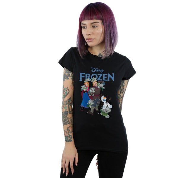 Disney Dam/Dam Frozen Happy Trolls bomull T-shirt S Svart Black S