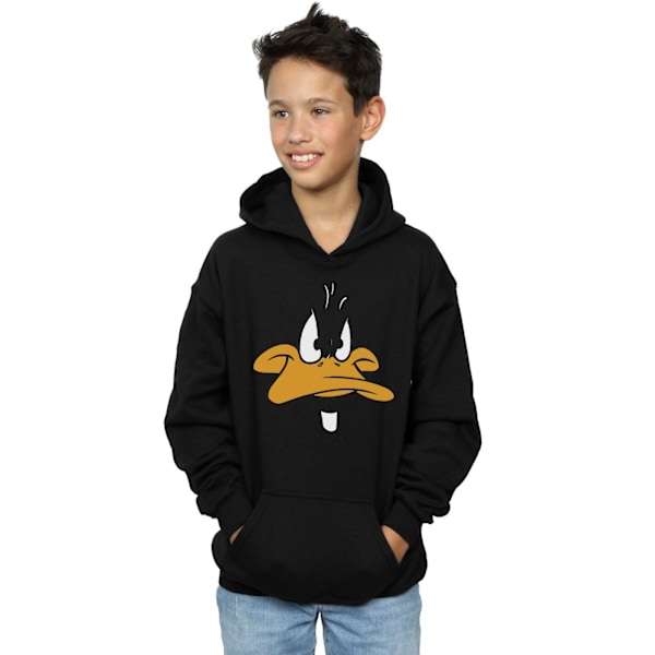 Looney Tunes Pojkar Daffy Duck Ansikte Hoodie 7-8 År Svart Black 7-8 Years