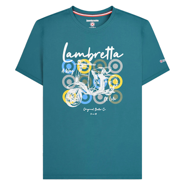 Lambretta Herr Scooter Märkes T-Shirt L Gulf Coast Gulf Coast L