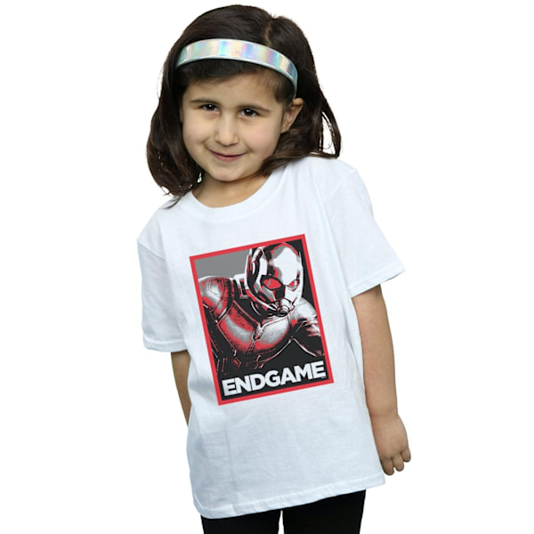 Marvel Girls Avengers Endgame Ant-Man Poster Bomull T-shirt 5-6 White 5-6 Years