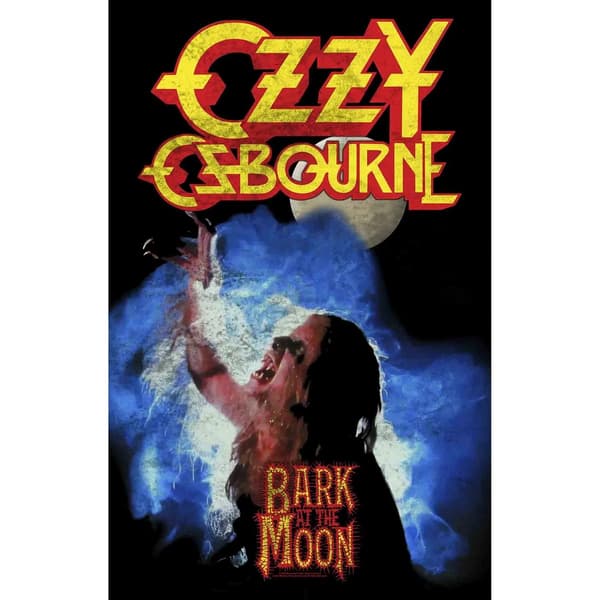 Ozzy Osbourne Bark At The Moon Textilaffisch En Storlek Blå Blue One Size