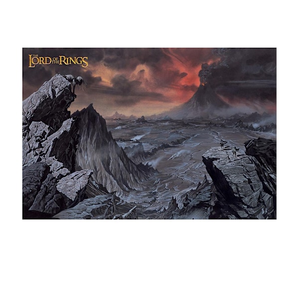 The Lord Of The Rings Mount Doom Poster En Storlek Kol/Röd Charcoal/Red One Size