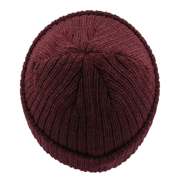 Atlantis Unisex Docker Short Beanie Med Uppvik En Storlek Burgu Burgundy Melange One Size