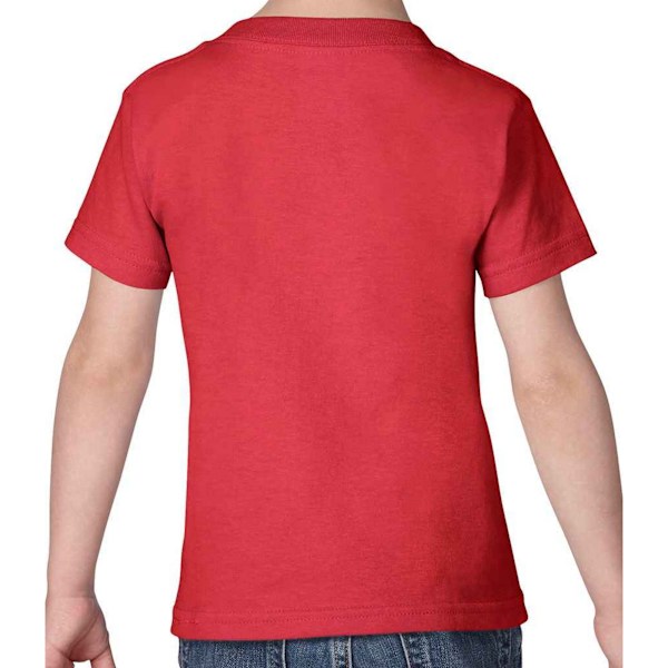 Gildan Barn/Barn Plain Bomull T-shirt 4 År Röd Red 4 Years