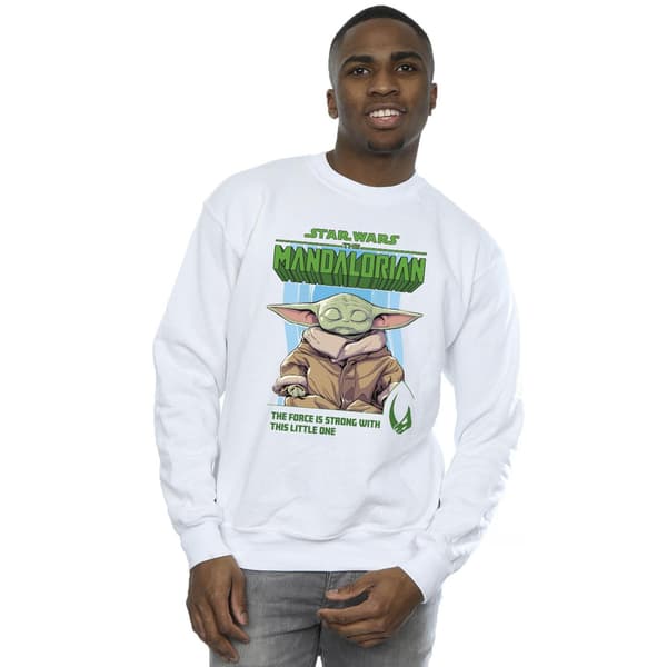 Star Wars Herr The Mandalorian The Force Is Strong Sweatshirt M White M