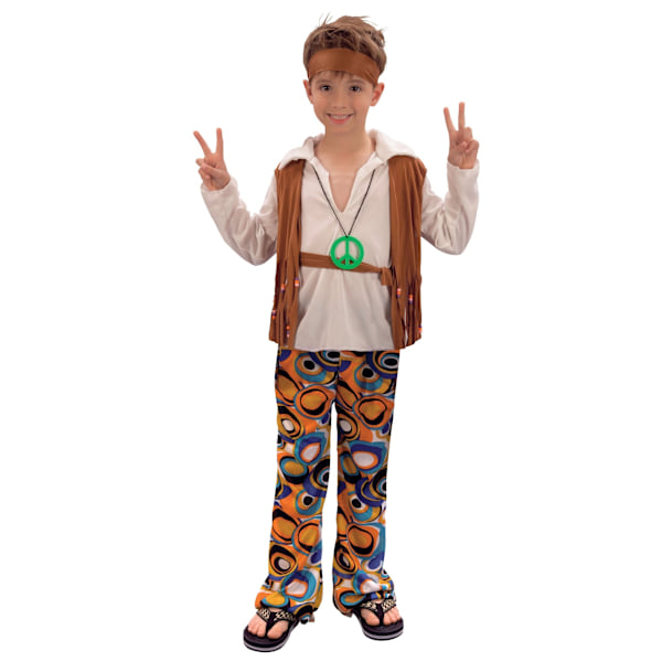 Bristol Novelty Pojkar Hippie Kostym M Flerfärgad Multicoloured M
