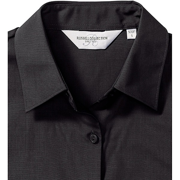 Russell Collection Dam/Kvinnor Kortärmad Poly-Bomull Easy Black 4XL