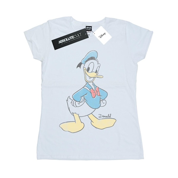 Disney Dam/Kvinnor Kalle Anka Klassisk Bomull T-shirt M Vit White M