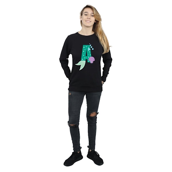 Disney Dam/Damer Alfabet A Är För Ariel Sweatshirt S Svart Black S