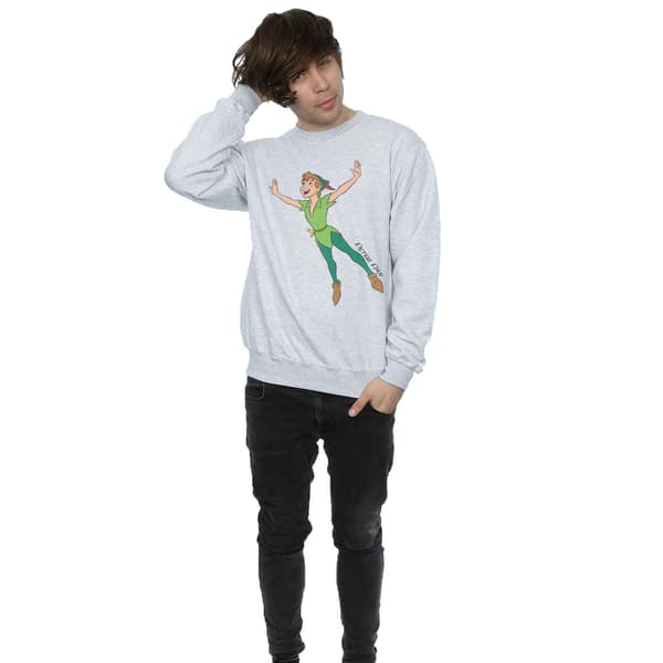 Disney Herr Klassisk Flygande Peter Pan Tröja M Ljusgrå Heather Grey M