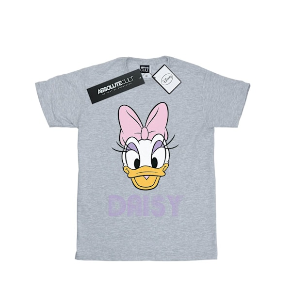 Disney Girls Daisy Duck Face Bomull T-shirt 12-13 År Sport Sports Grey 12-13 Years