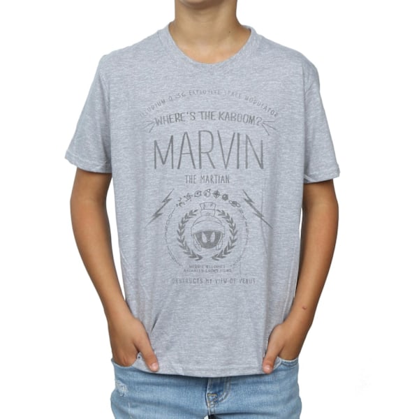 Looney Tunes Boys Marvin The Martian Where´s The Kaboom T-shirt Sports Grey 5-6 Years