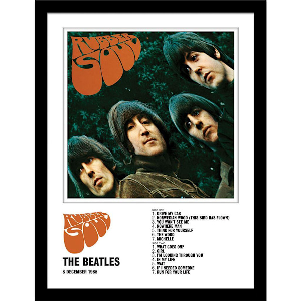 The Beatles Rubber Soul inramad tavla 40cm x 30cm Flerfärgad Multicoloured 40cm x 30cm